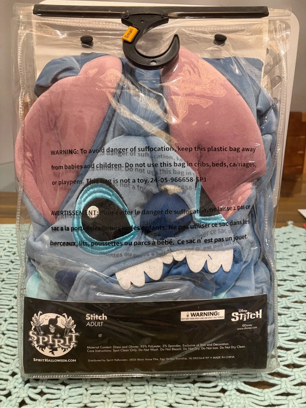 Disney’s Stitch - Spirit - Blue Hooded Dress Halloween Costume - Adult Small NWT